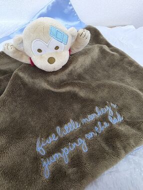 B Amici Baby Security Blanket Lovey Five 5 Little Monkeys Jumping on the Bed